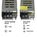Блок живлення 12В 60Вт 5А STR-60 IP20 Slim перфорований 11670